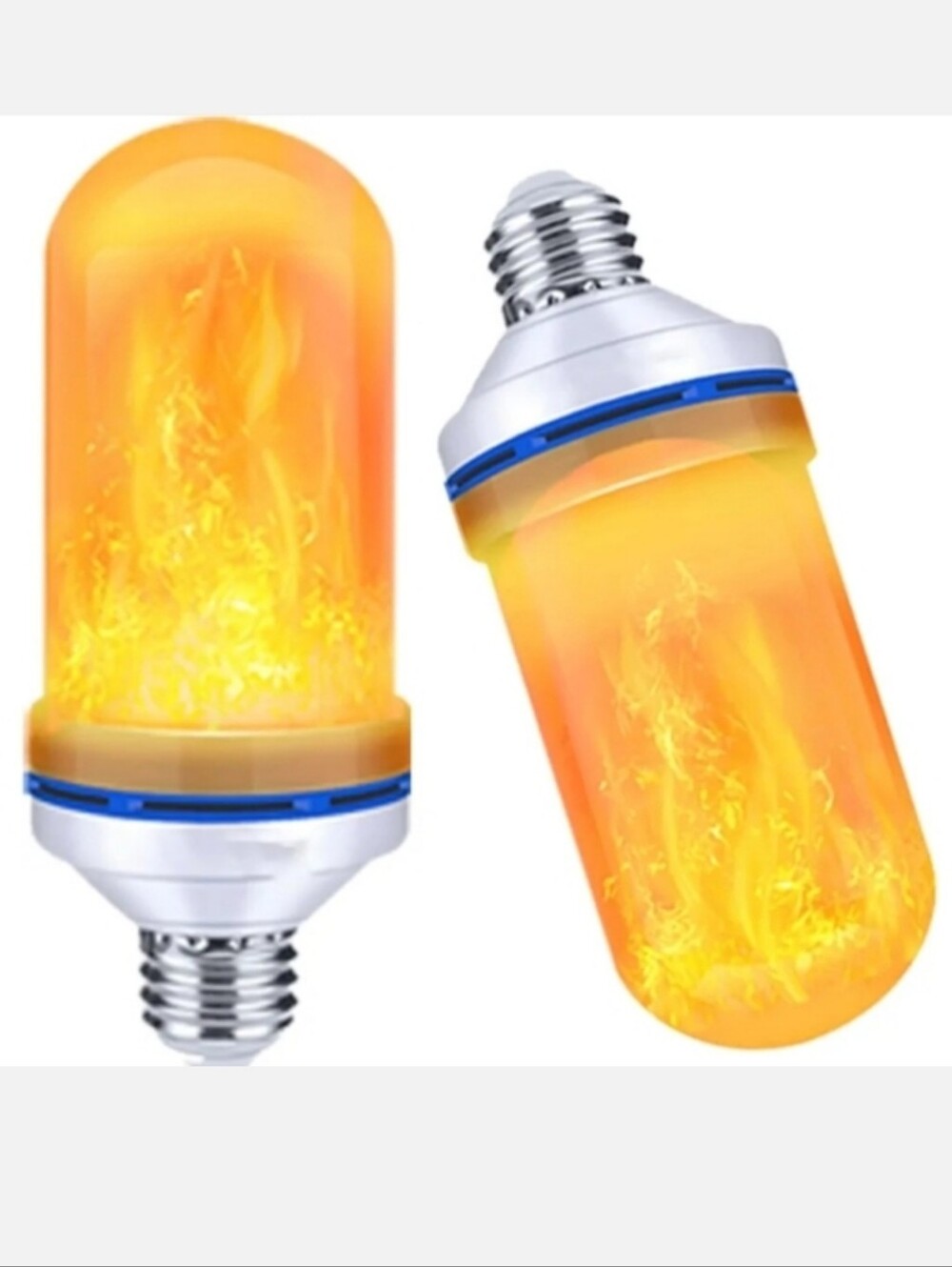 2 Pack LED Flickering Fire Flame Light Bulbs 4 Modes
